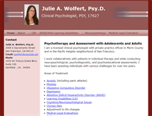 Tablet Screenshot of drjuliewolfert.com